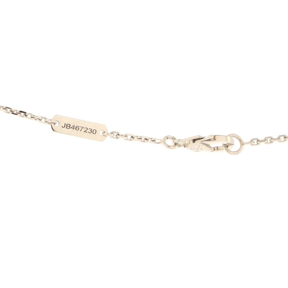 Van Cleef & Arpels Vintage Alhambra Pendant Necklace 18K White Gold and Diamonds - Picture 5 of 5